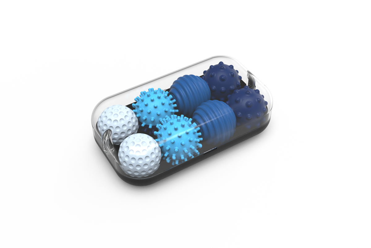 Silicone Magnetic Fidget Balls: Sapphire / 4 Pack