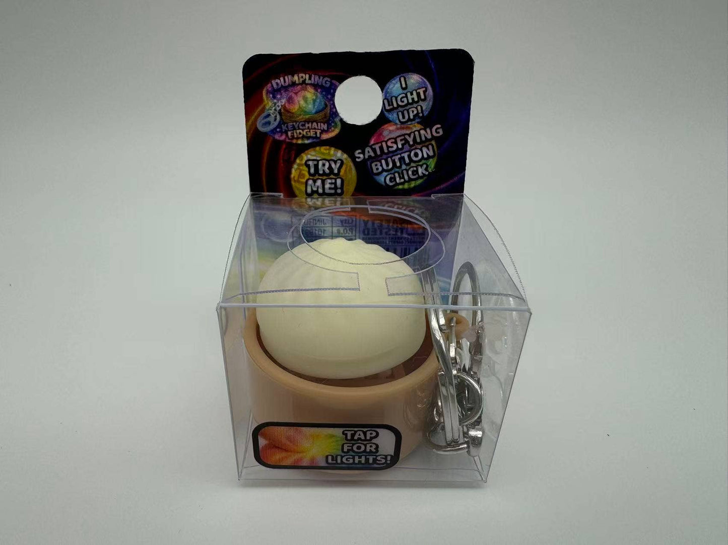 Fun Doh Dumpling Light-Up Click Fidget Keychain