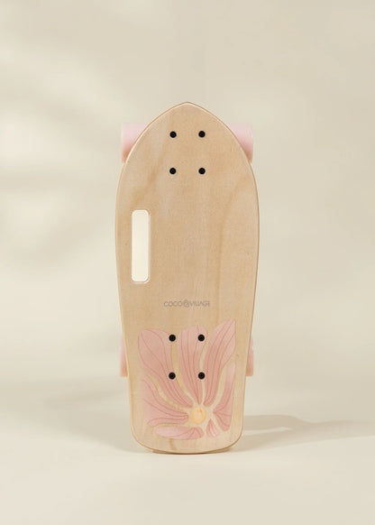 Kids Wooden Skateboard w/ Handle - Bloom