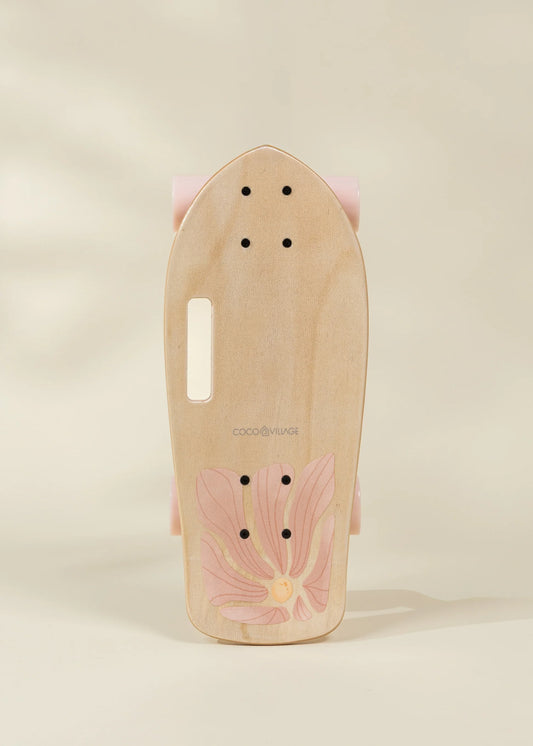 Kids Wooden Skateboard w/ Handle - Bloom
