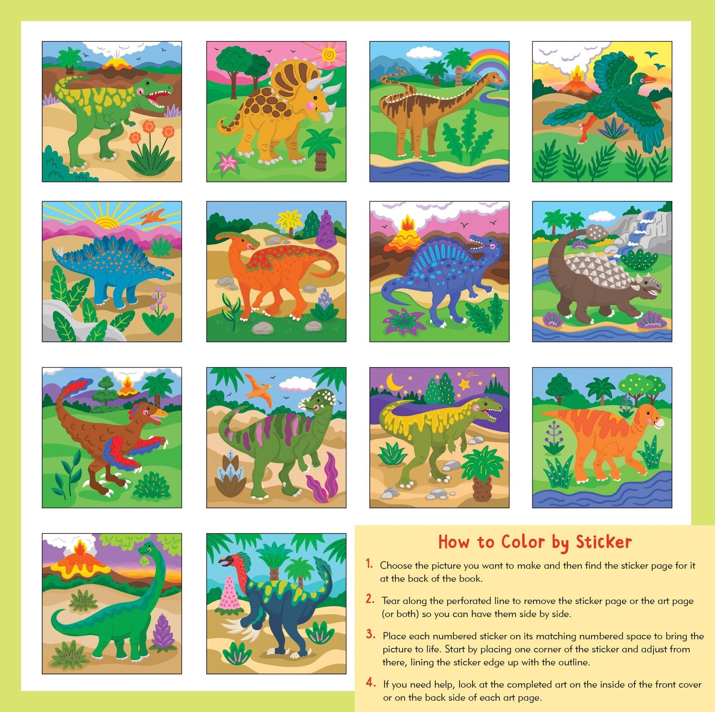 My First Color-by-Sticker Book -- Dinosaurs