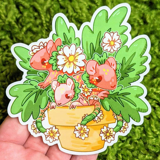Potted Pets V1 Stickers: Strawberry Rats