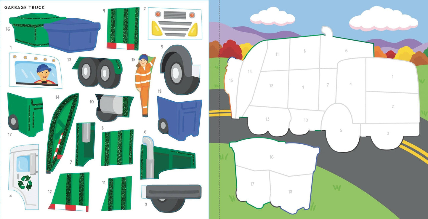 My First Color-By-Sticker Book Cars, Trucks, & Trains