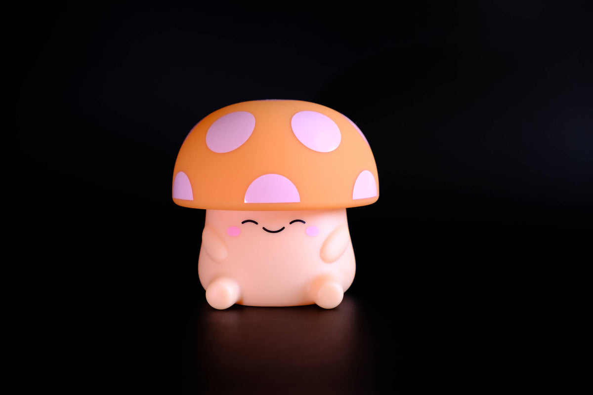 Mushi Ambient Mushroom Night Light - Squishy Silicone USB-C: Blue