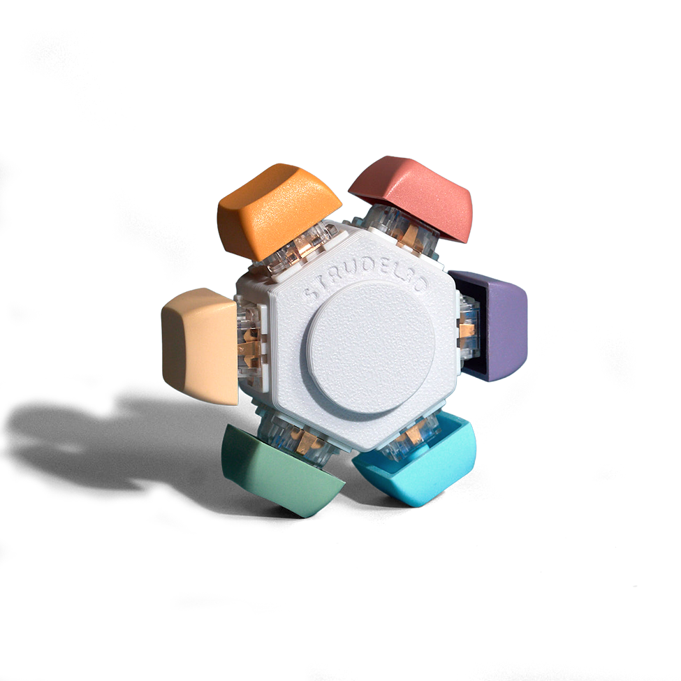 Keyboard Fidget Spinner - 6 Keys: Rainbow / Silent