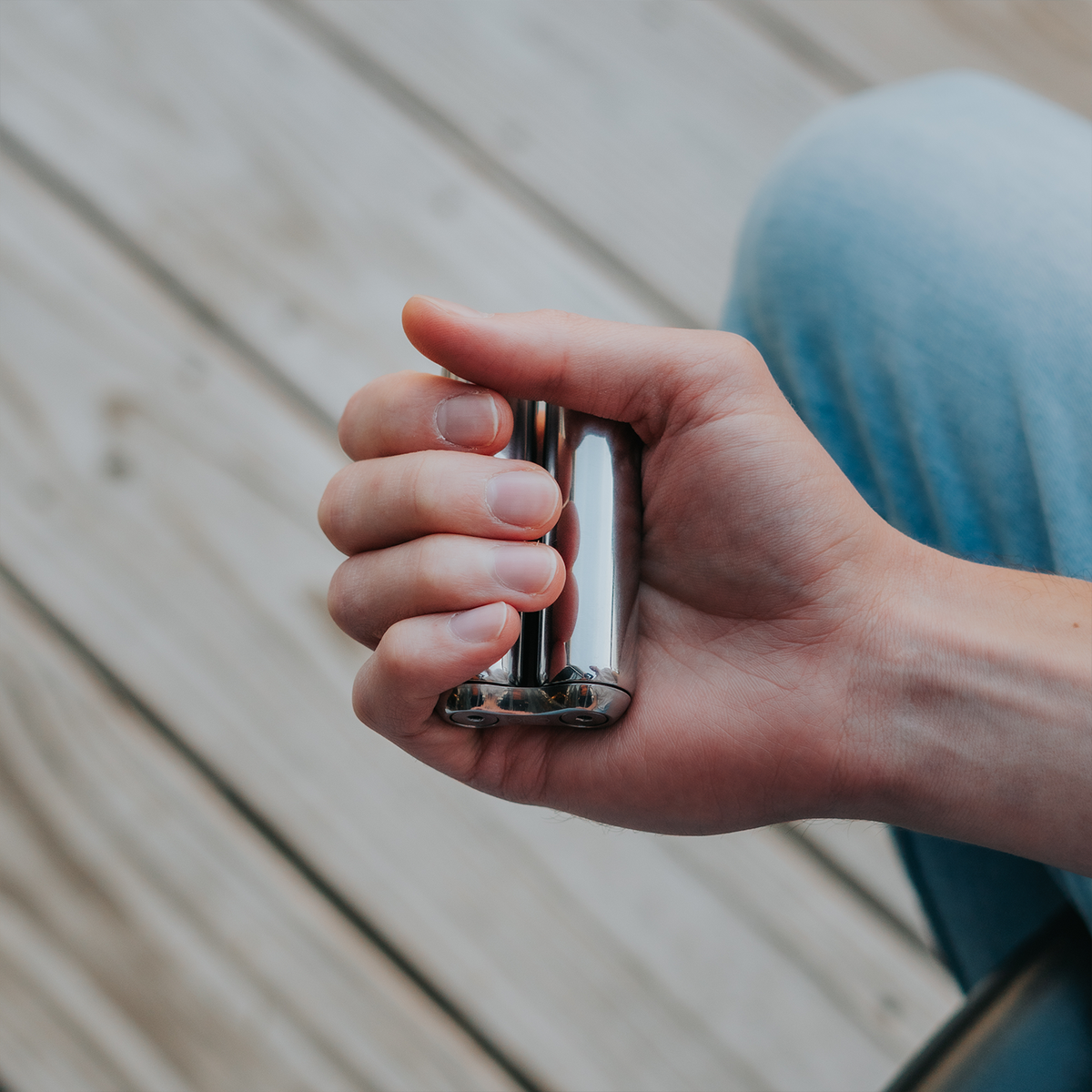 Stainless Steel Fidget Roller: Silver / Full