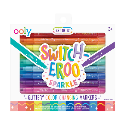 Switch-eroo!: Sparkle Glittery Color-Changing Markers (Set o