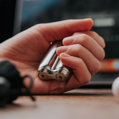 Stainless Steel Fidget Roller: Silver / Full
