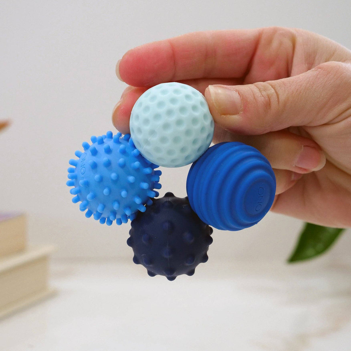 Silicone Magnetic Fidget Balls: Sapphire / 4 Pack