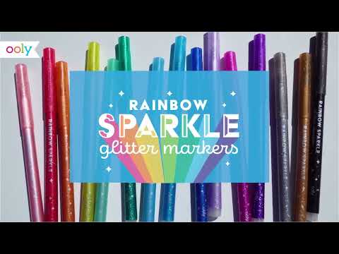 Rainbow Sparkle Glitter Markers