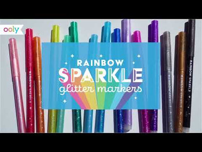 Rainbow Glitter Markers