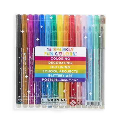 Rainbow Sparkle Glitter Markers
