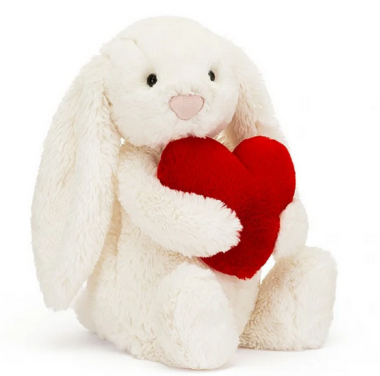 Bashful Red Love Heart Bunny Little