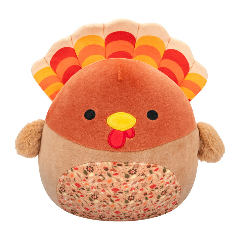 Squishmallow Gobrainna 8 Inch Turkey Fall Pattern Belly