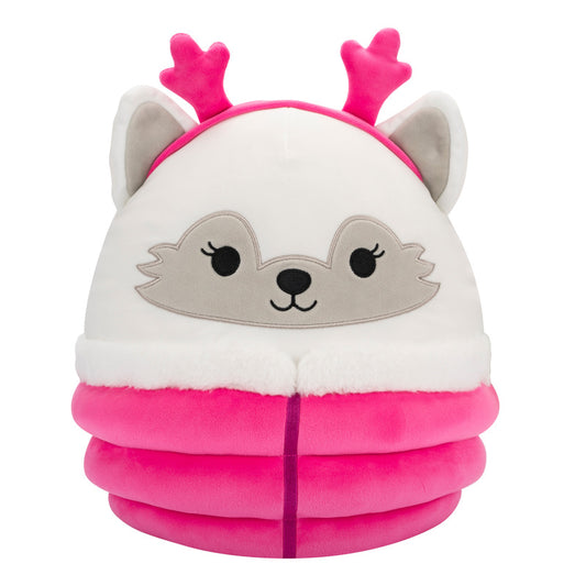 Squishmallow Gracelynn 12 Inch Pink Puffer White Fox