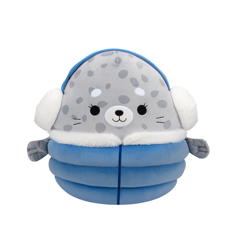 Squishmallow Odile 8 Inch Blue Puffer Grey Spotted Seal