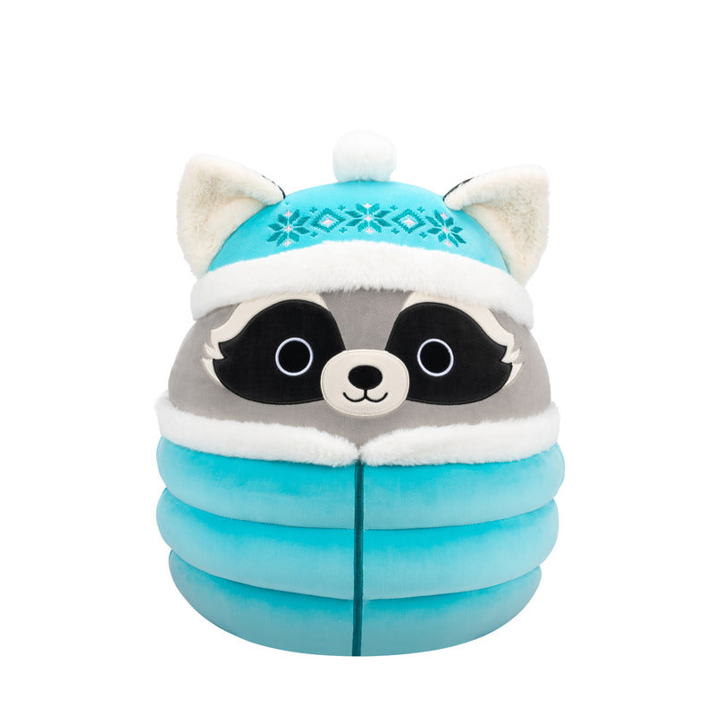 Squishmallow Galci 12 Inch Teal Puffer Grey Raccoon