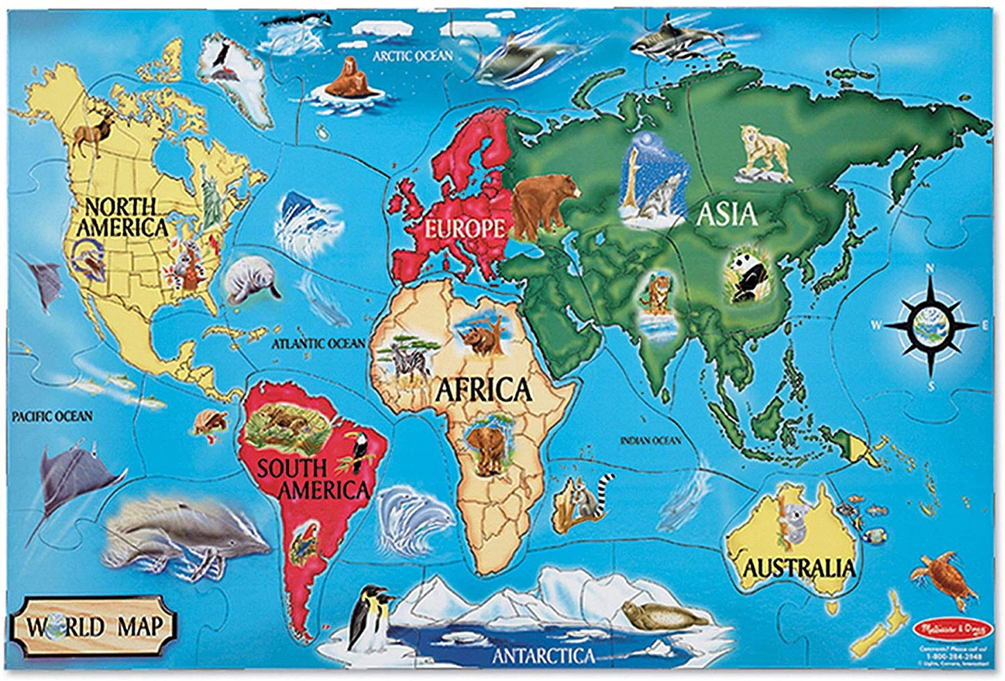 World Map Floor Puzzle  33 Piece