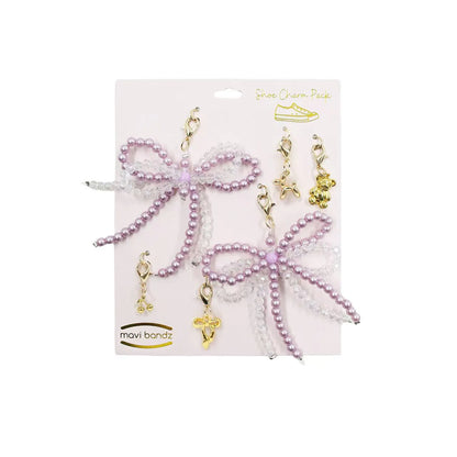 Purple Pearl Beaded Shoe Charms