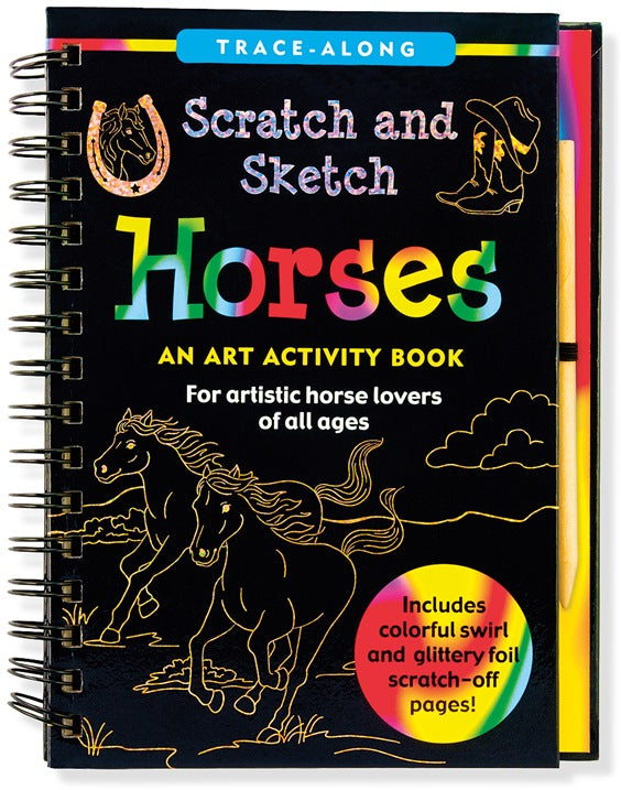 Scratch & Sketch Horses Trace Along