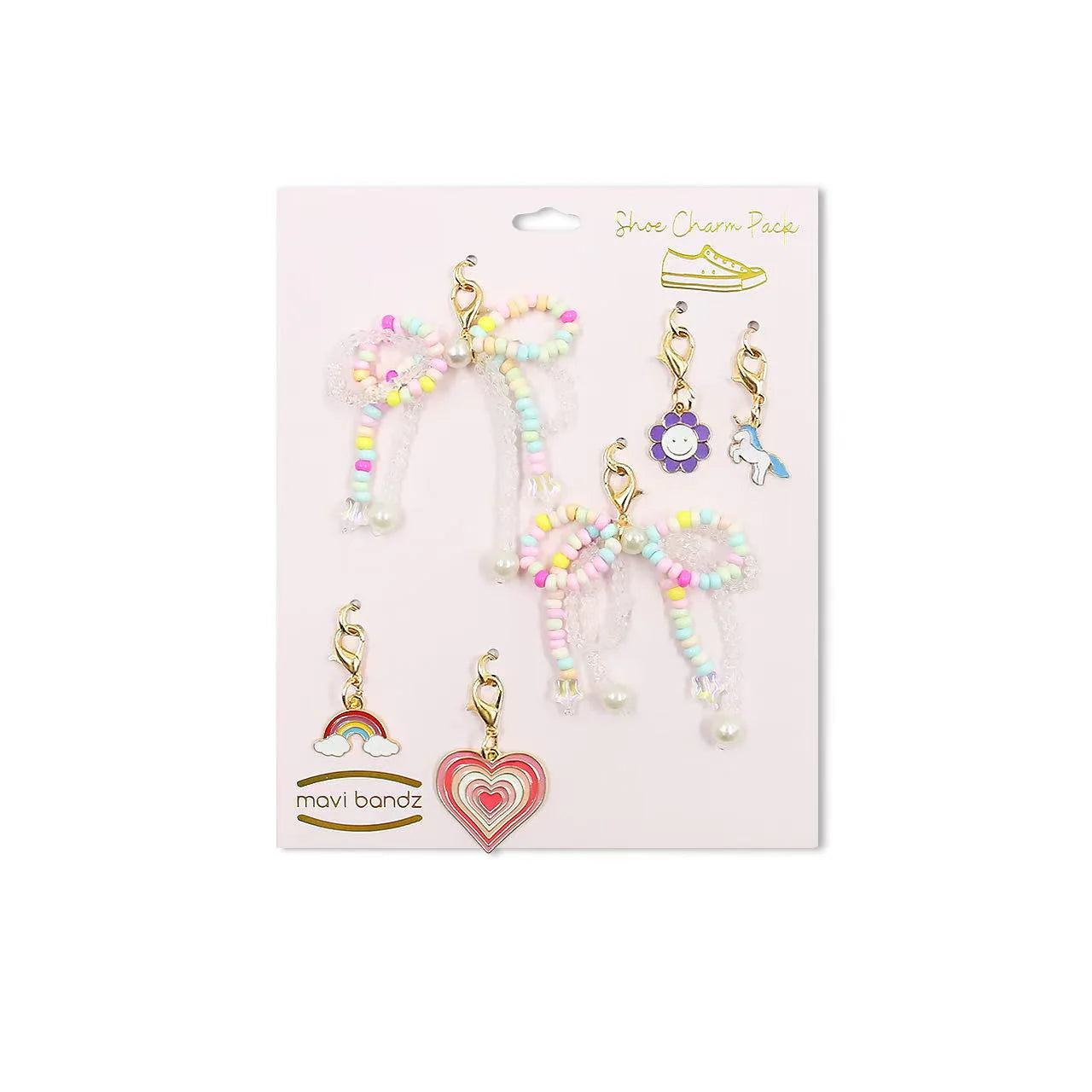 Rainbow Beaded Shoe Charms