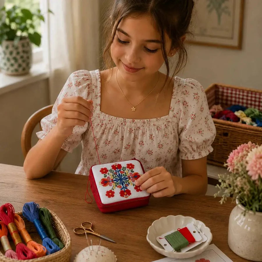 Floral Needlepoint Kit Mavi Bandz