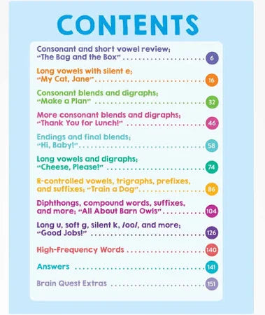 Brain Quest First Grade Phonics Workbook