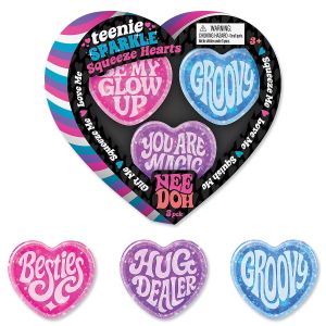 Teenie Sparkle Squeeze Hearts Needoh