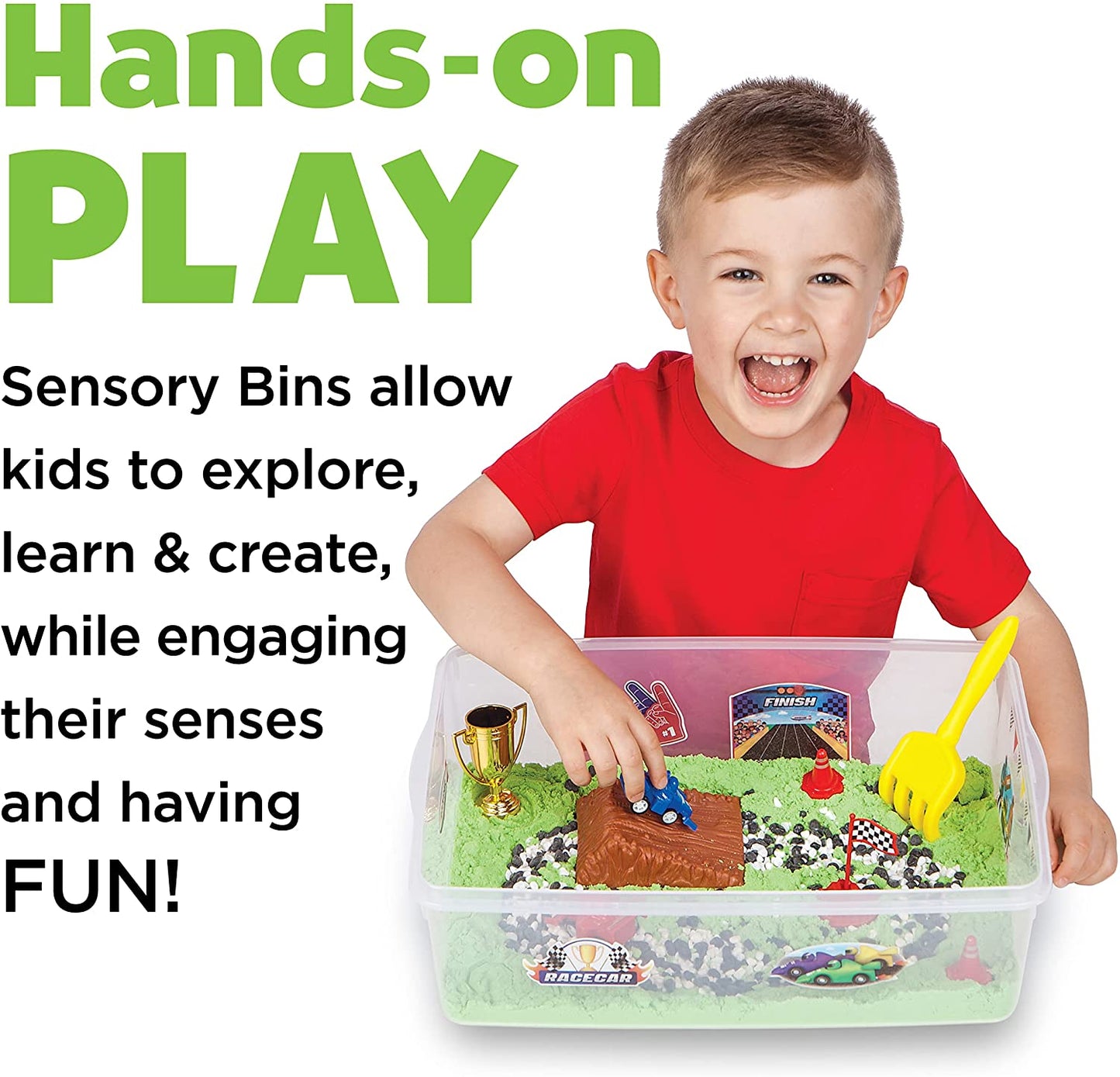 Sensory Bin Race Track