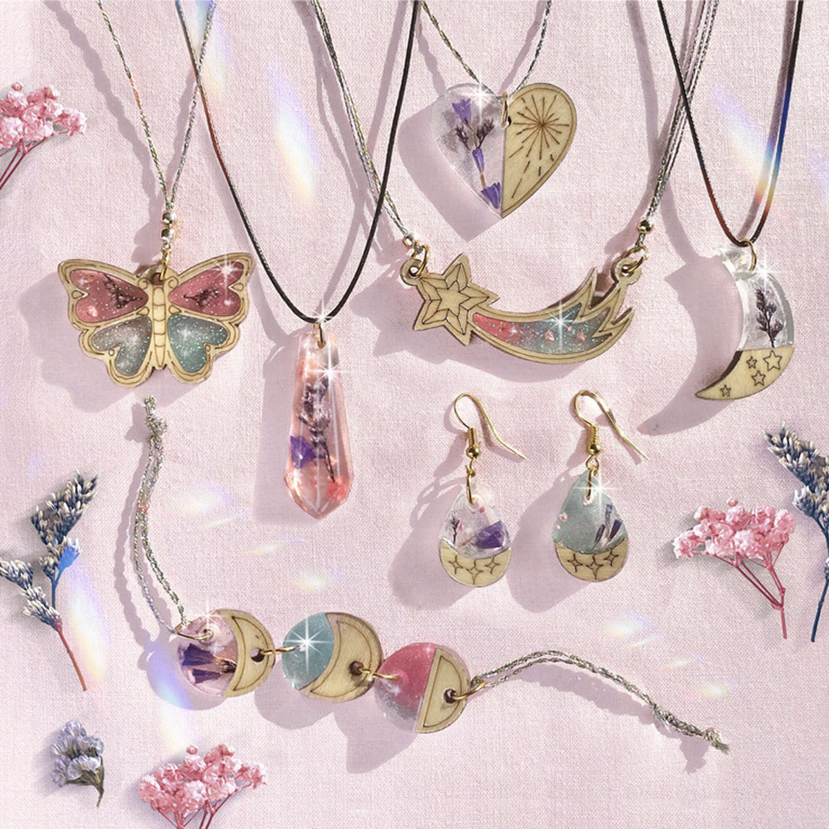 Wood & Resin Charm Jewelry