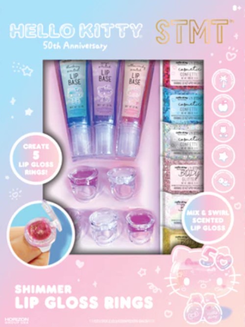 Hello Kitty Shimmer Lip Glos Rings