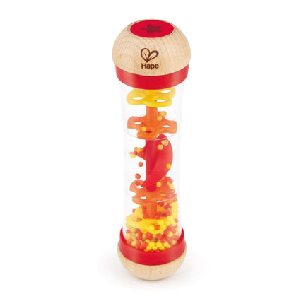 Beaded Raindrops Musical Instrument Rattle Red