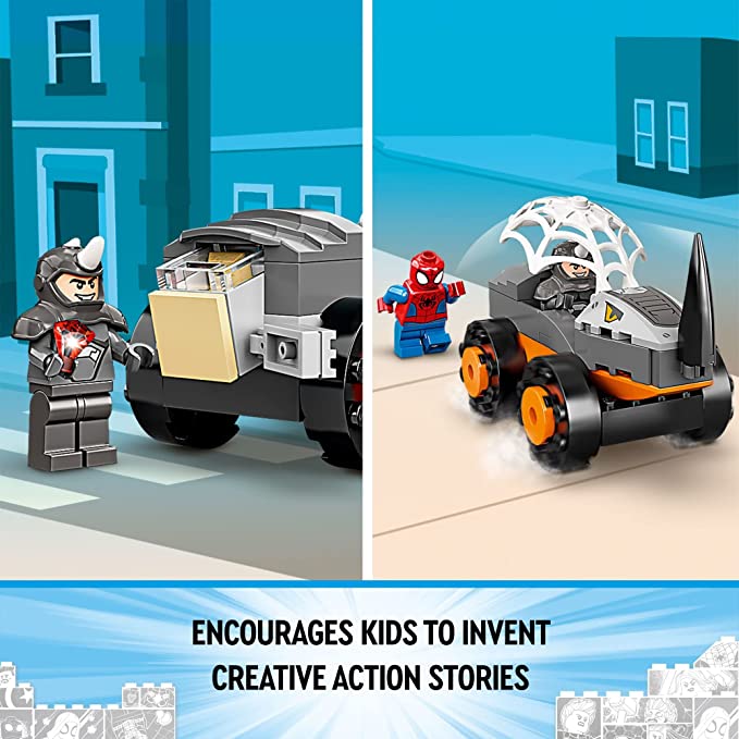 LEGO-« Spidey Hulk Vs. Rhino Truck Showdown