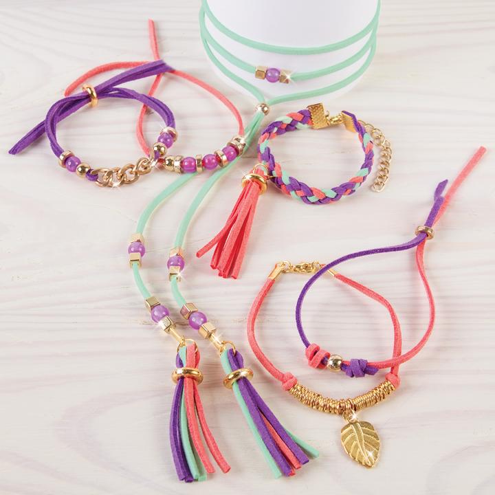 Gold Link Suede Bracelet