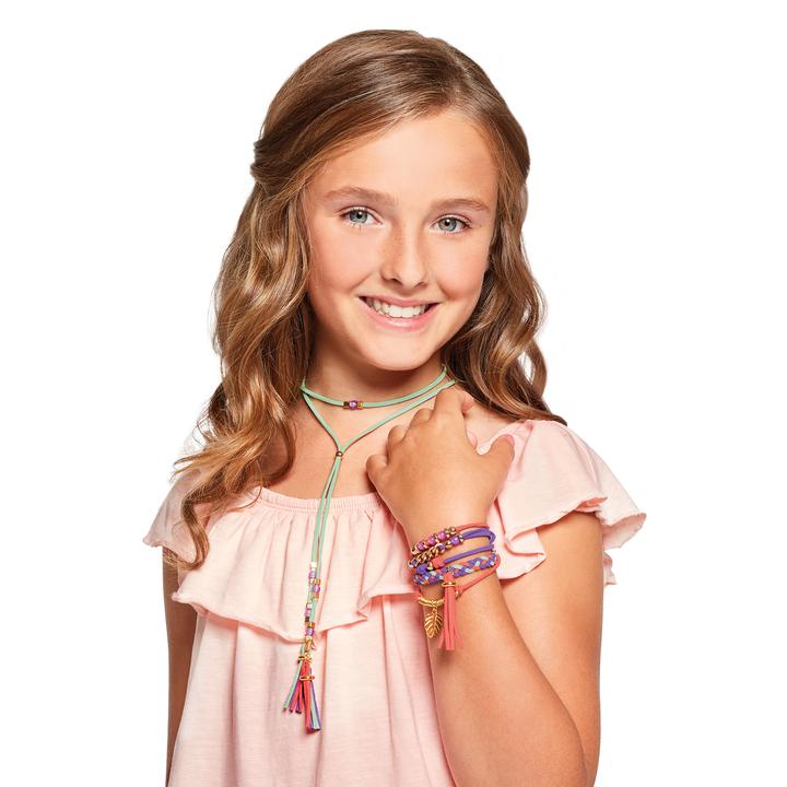Gold Link Suede Bracelet