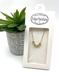 Fidget Necklace Ball Gold