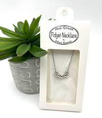 Fidget Necklace Ball Silver