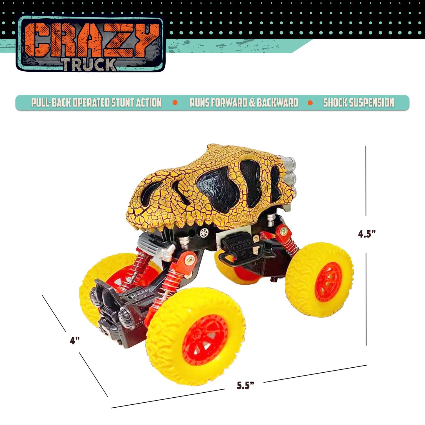 Crazy Truck Dinosaur Yellow